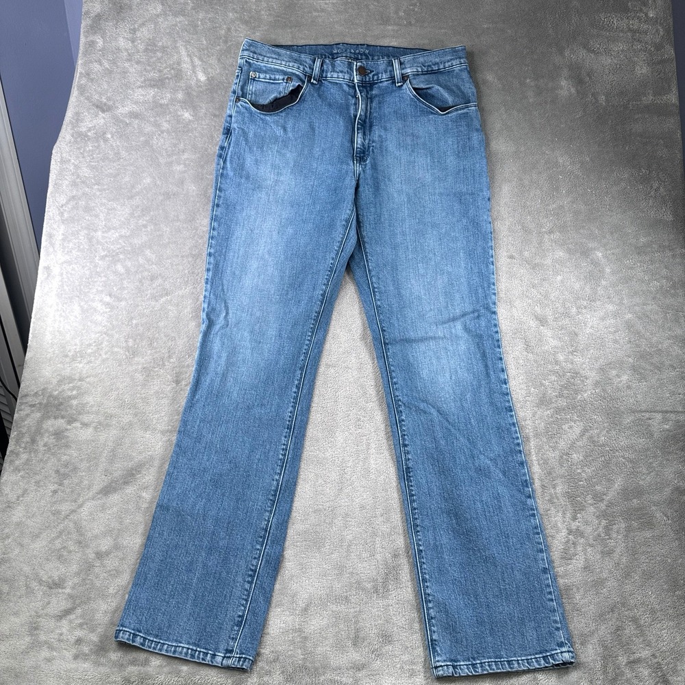 Mott & Bow Jeans Mens 35x32 Blue Straight Leg Denim Pants